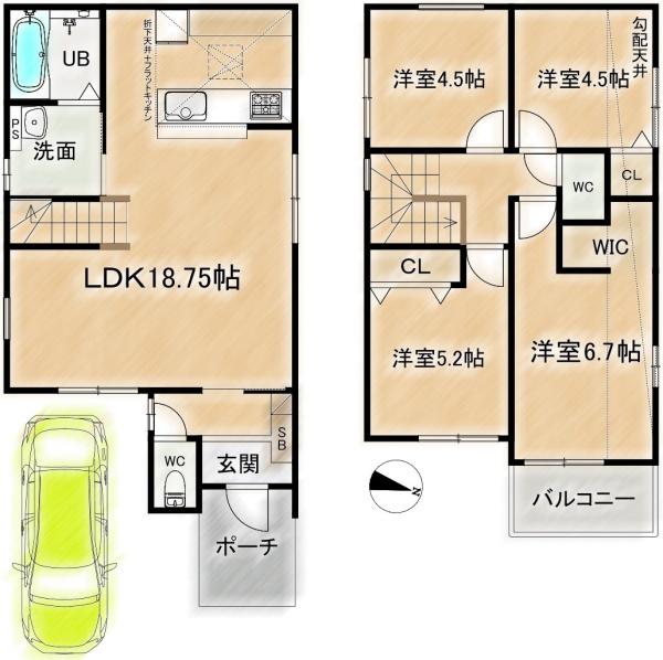 高槻市東上牧２丁目の新築一戸建