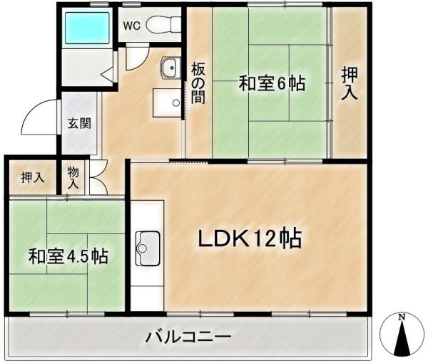 富田第二住宅78号棟　1階部分