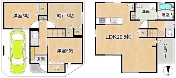 高槻市東五百住町２丁目の土地