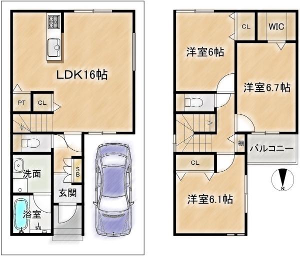 高槻市栄町２丁目の新築一戸建