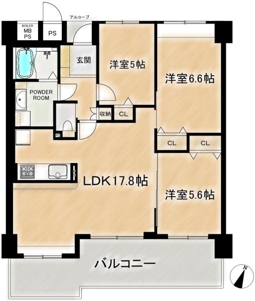 コート高槻岡本台　3階部分