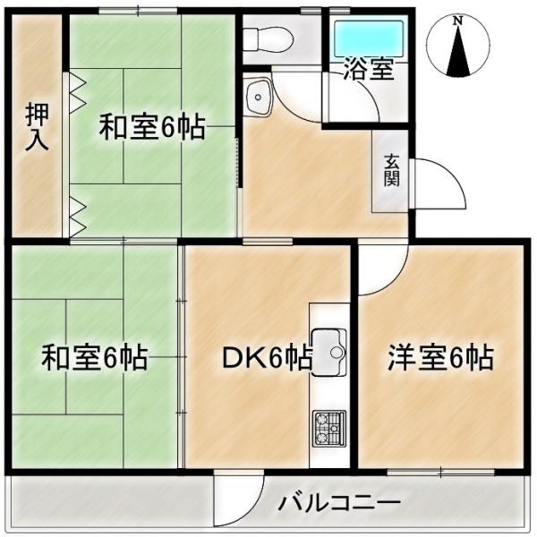 富田第二住宅66号棟　4階部分
