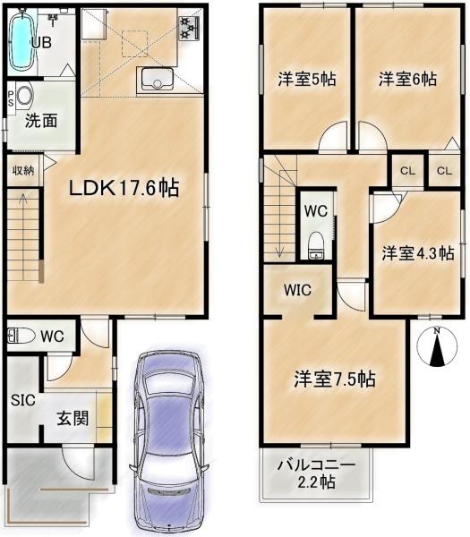 高槻市西冠１丁目の新築一戸建