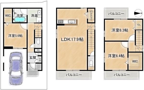 高槻市富田町５丁目の新築一戸建