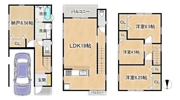 高槻市野田３丁目の新築一戸建