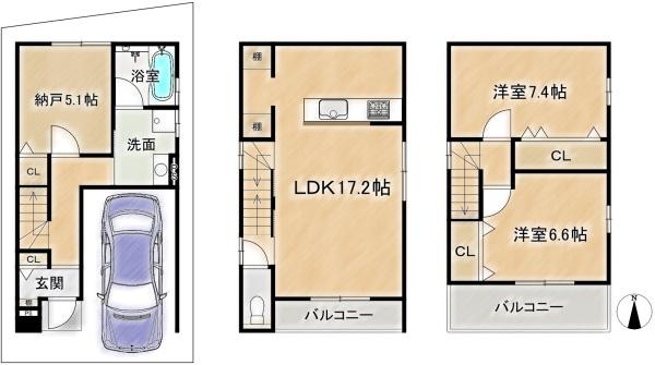 高槻市川西町１丁目の新築一戸建