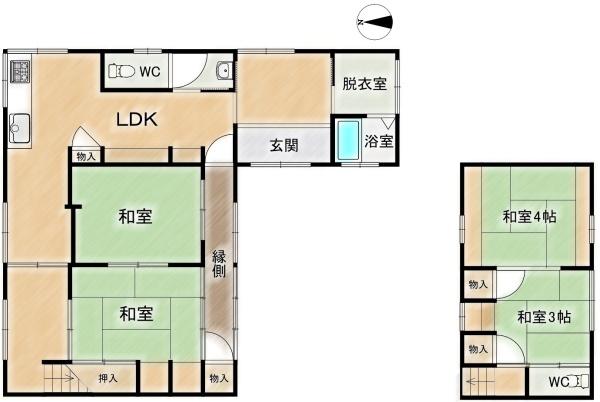 高槻市成合東の町の中古一戸建