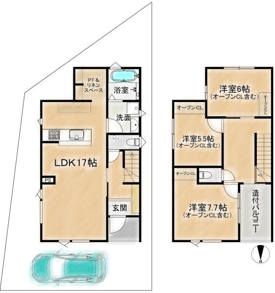 高槻市津之江北町の新築一戸建
