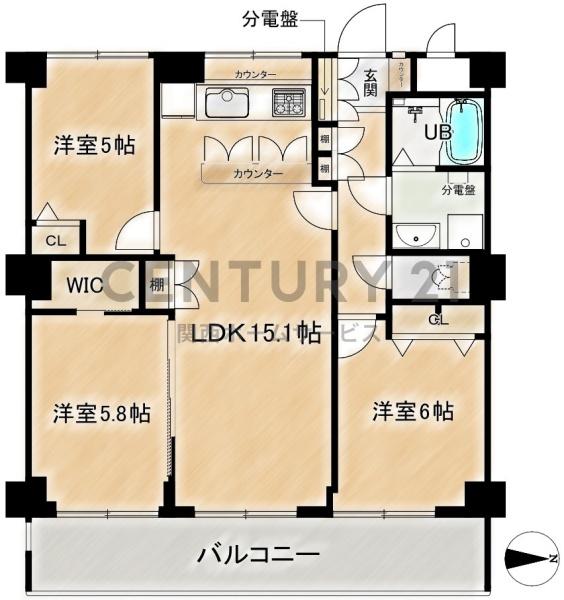 レオ高槻　3階部分