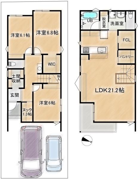 高槻市大塚町３丁目の新築一戸建