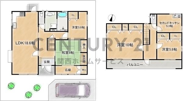 高槻市松が丘２丁目の中古一戸建