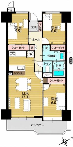 エンゼルハイムリバーサイド高槻　2階部分
