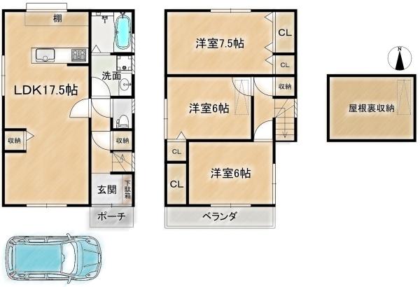 高槻市柱本５丁目の中古一戸建