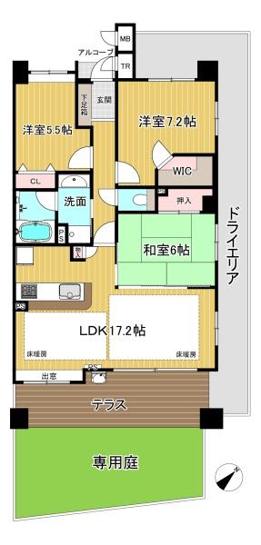 ダイアパレス高槻緑が丘　4階部分