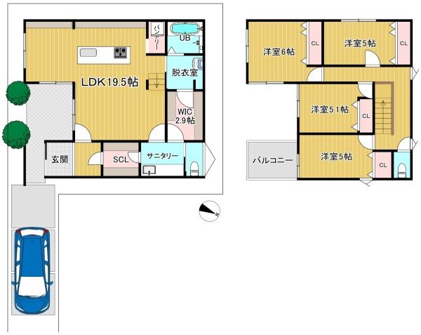 高槻市日吉台二番町の新築一戸建