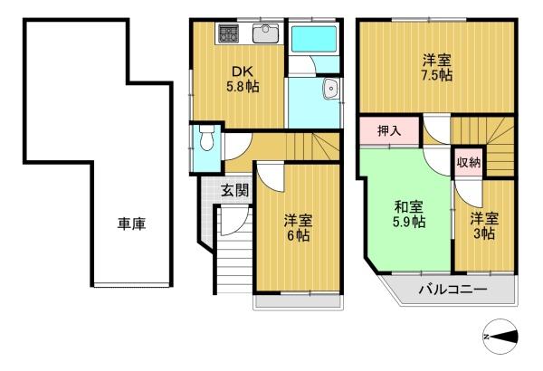 高槻市南大樋町の中古一戸建