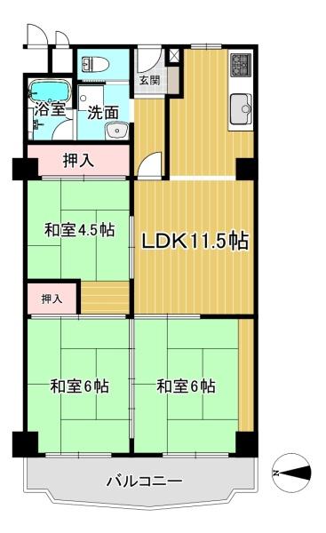 クローバーハイツ高槻総持寺　4階部分