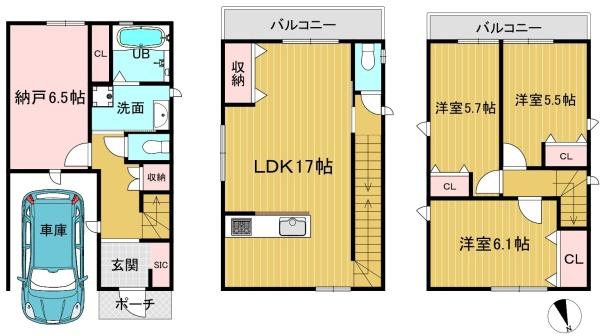 高槻市津之江町２丁目の中古一戸建