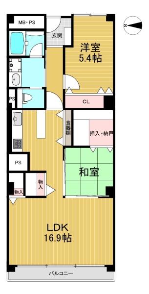 高槻スカイハイツ　7階部分