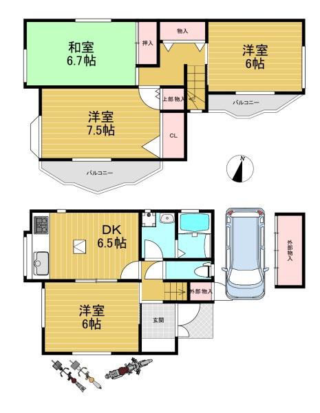 高槻市芝生町１丁目の中古一戸建て
