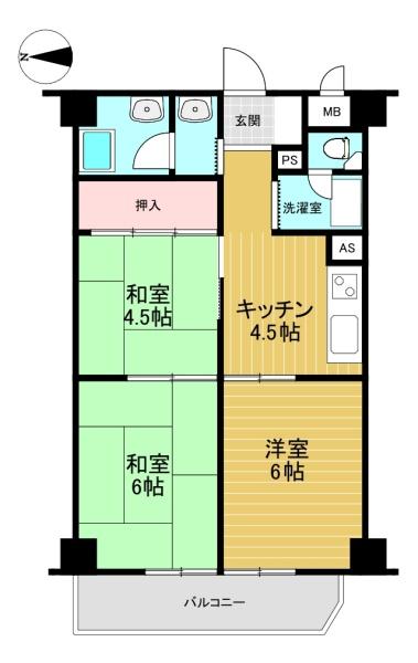 高槻グランドハイツ　4階部分