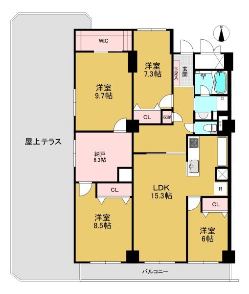 ユニハイム高槻　5階部分