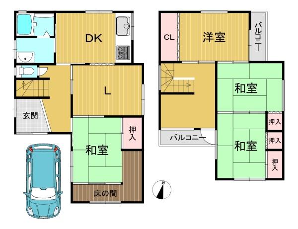 高槻市桜ケ丘北町の中古一戸建