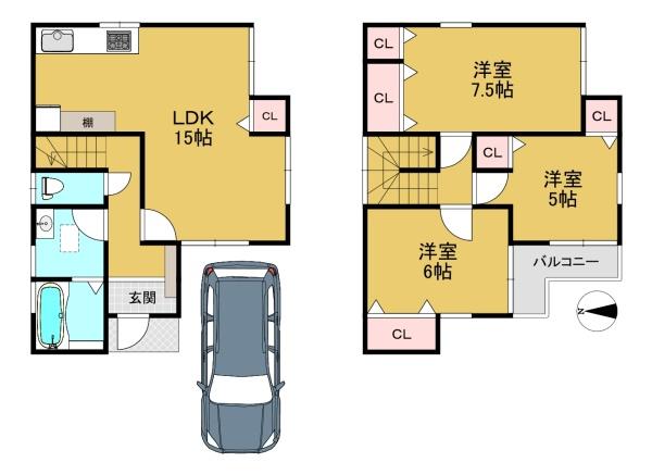 高槻市大冠町3丁目の中古一戸建