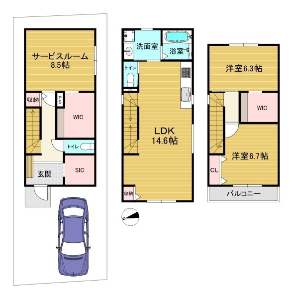 高槻市明野町の中古一戸建