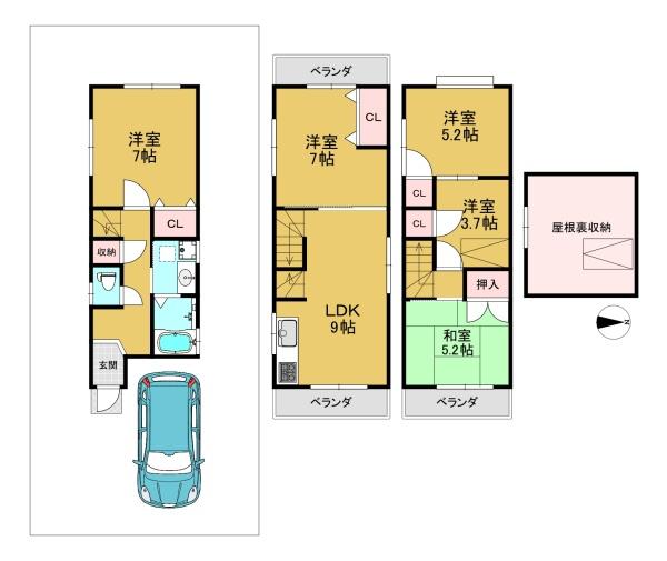 高槻市大冠町３丁目の中古一戸建
