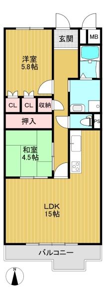 イトーピア高槻松が丘　5階部分