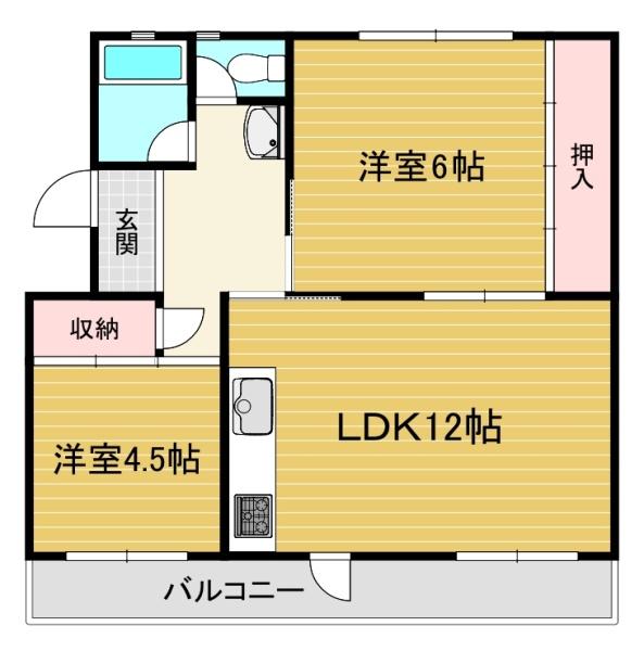 富田第二住宅62号棟　5階部分