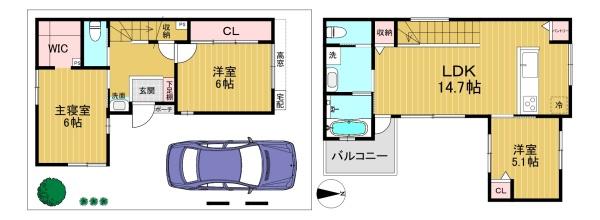 高槻市川西町２丁目の土地