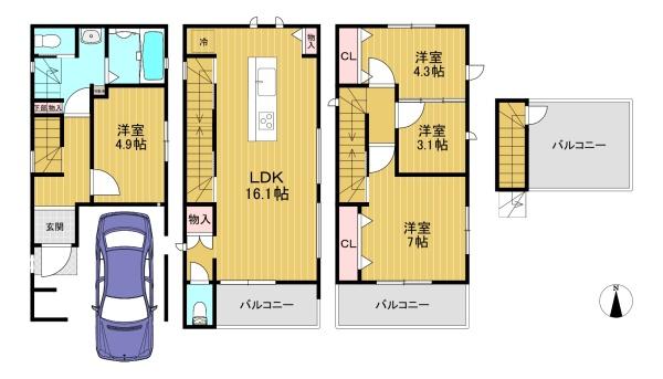 高槻市野田２丁目の新築一戸建