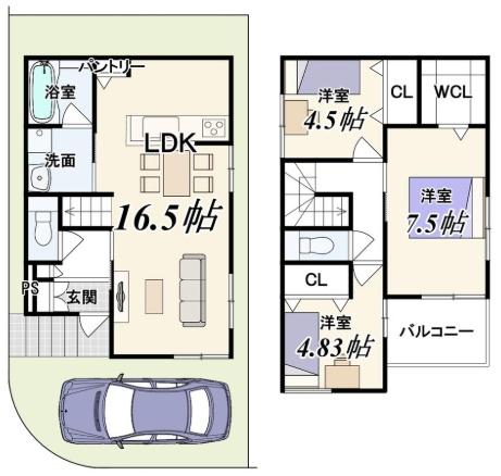 高槻市東上牧２丁目の土地