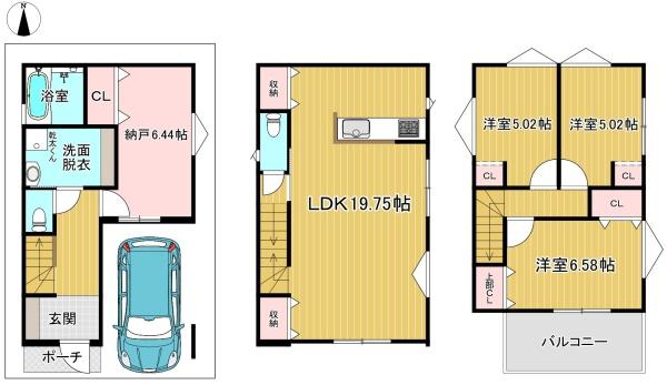 高槻市寿町3丁目の新築一戸建
