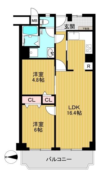 クローバーハイツ高槻総持寺　6階部分