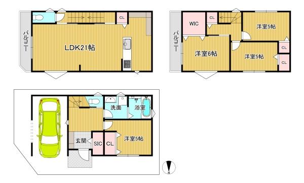 高槻市西冠1丁目の新築一戸建