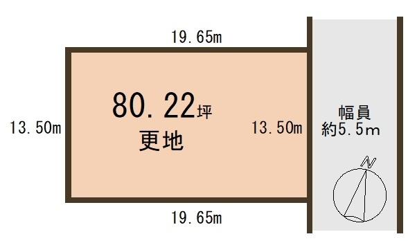 洲本市五色町鳥飼浦　建築条件無し　80.22坪