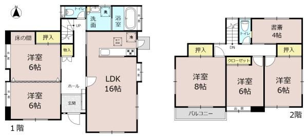 可児市光陽台6丁目の中古一戸建て(間取り)