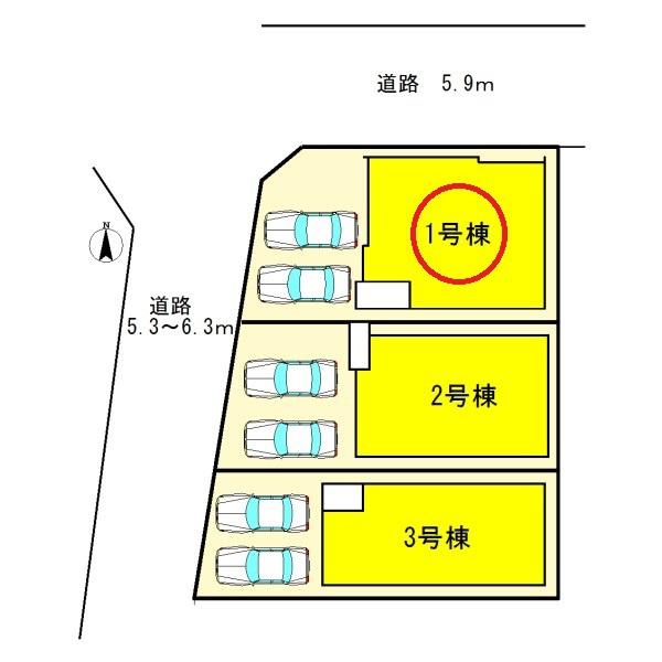北名古屋市高田寺1期　1号棟　全3棟