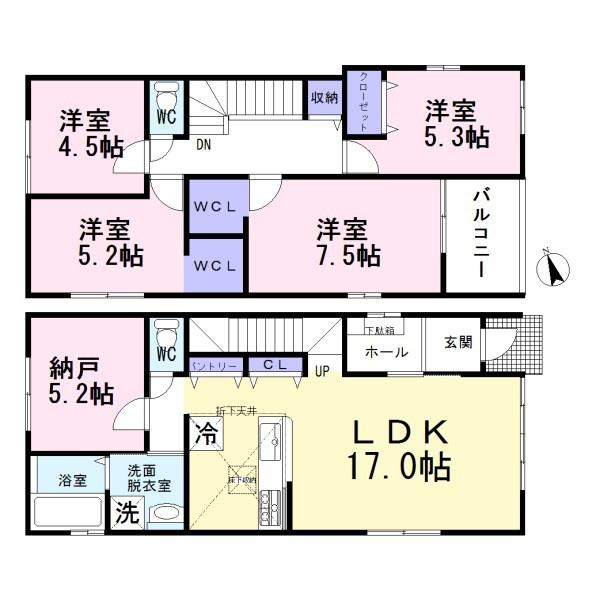 一宮市木曽川町2期　2号棟　全3棟