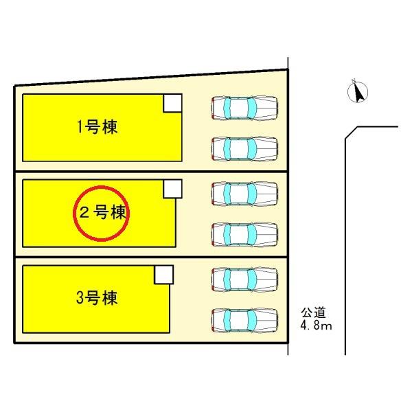 一宮市木曽川町2期　2号棟　全3棟