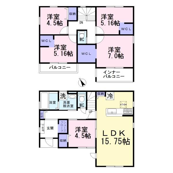 江南市古知野北小学校前　3号棟　全3棟