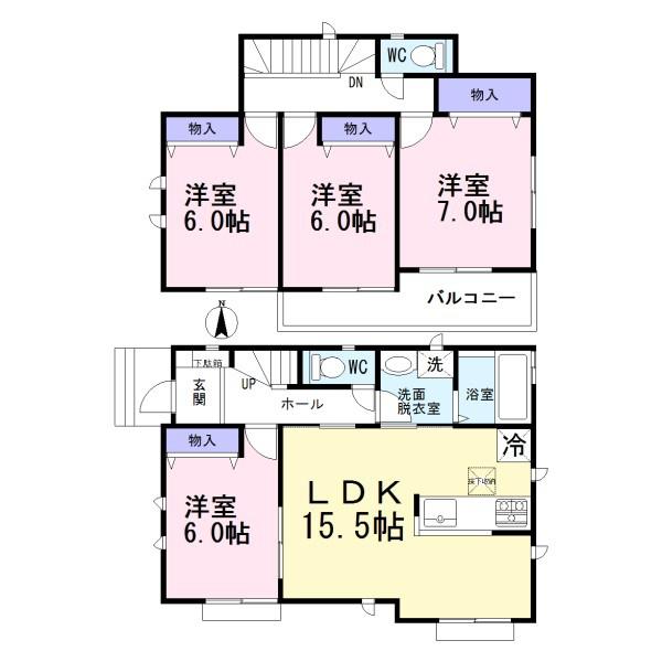 岩倉市大地町　A号棟　全4棟