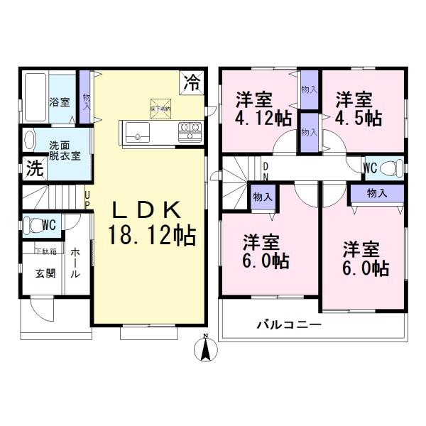 岩倉市大地町　B号棟　全4棟