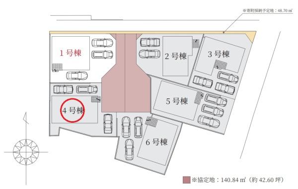 一宮市木曽川町3期　4号棟　全6棟
