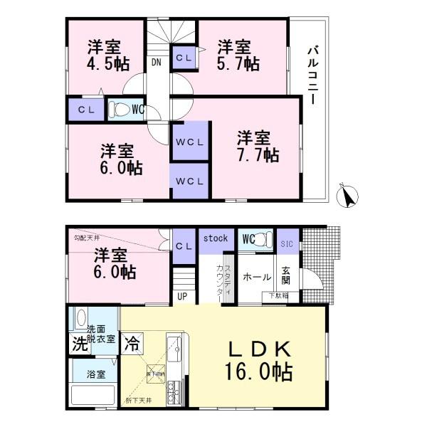 一宮市木曽川町3期　5号棟　全6棟