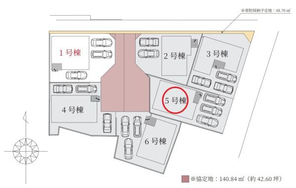 一宮市木曽川町3期　5号棟　全6棟