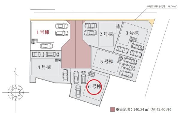 一宮市木曽川町3期　6号棟　全6棟